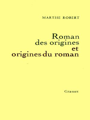 cover image of Roman des origines et origines du roman